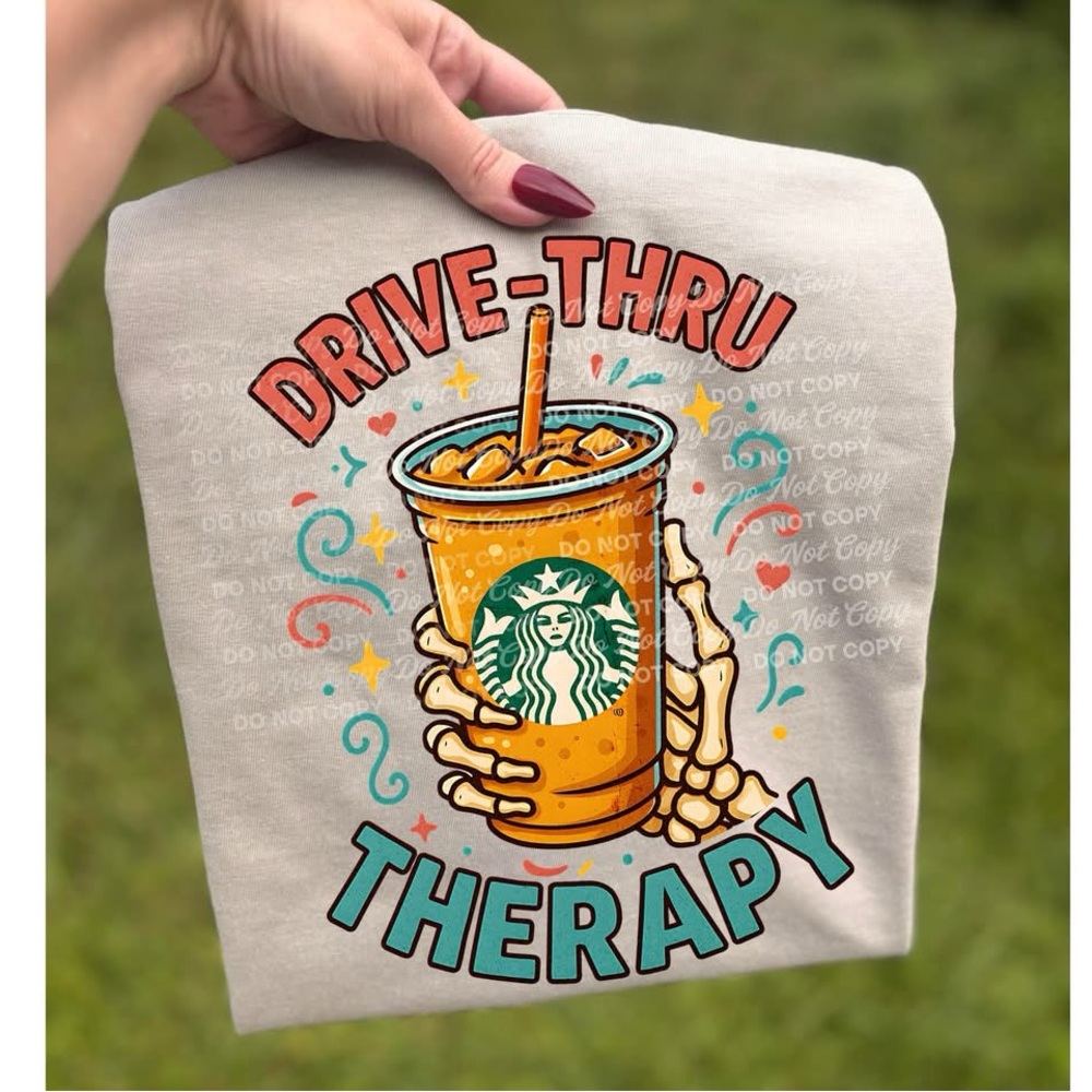Starbucks Drive-Thru Therapy Tshirt Small-3X